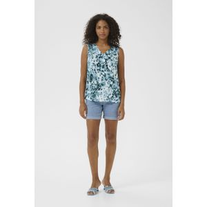 Kaffe - Blouse 'KAAmber' - Lichtblauw - Blouseshirt - Dierenprint