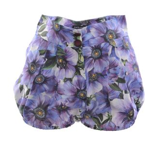 Dolce & Gabbana - Korte Broeken - Paars - Hoge Taille - Plissé