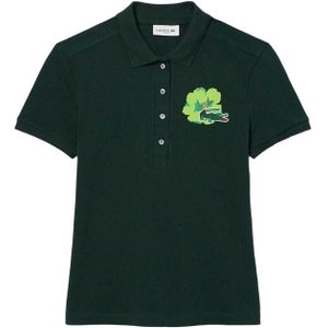 Lacoste Dames L.12.D Mini Pique Stretch Slim Polo Shirt (Groen)