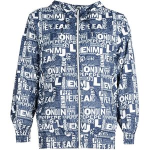 Pepe Jeans - Eenvoudige Stijl Jas met Capuchon en Rits - Blauw - Heren