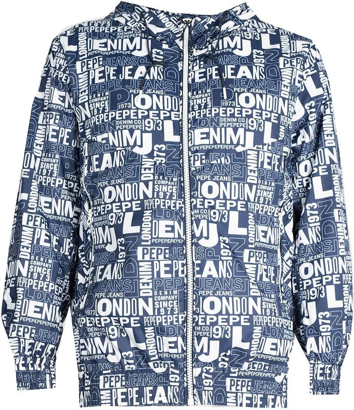 Pepe Jeans - Eenvoudige Stijl Jas met Capuchon en Rits - Blauw - Heren