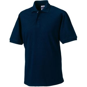 Russell Heren Polycotton Pique Slijtvast Poloshirt (Franse marine)
