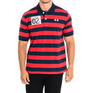 La Martina - Poloshirt - Rood-Navy - 100% Katoen