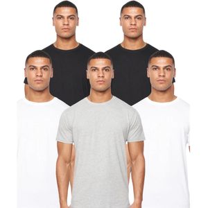 Duck and Cover Heren Caplaz Effen T-Shirt (Set van 5) (Veelkleurig)