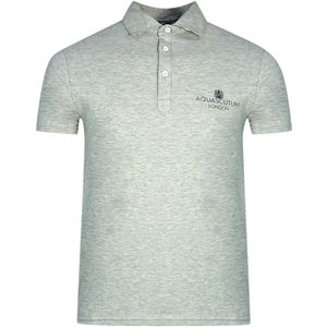 Aquascutum London vet logo grijs poloshirt