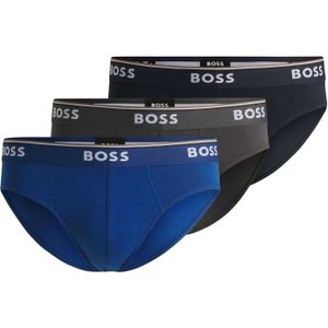 Boss Heren Power Boxers (Pakket van 3) (Blauw)