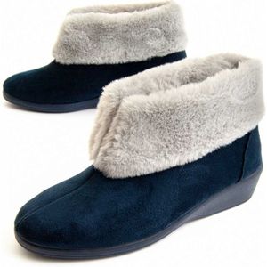Montevita Wedge Ankle Boot Slipper Confortday8 In Blue