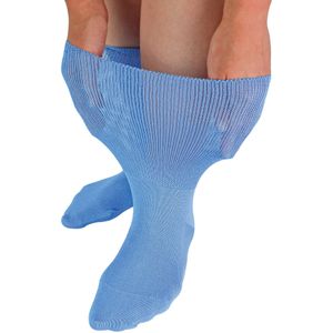 Dr.Socks - Extra brede bamboe oedeemsokken - Blauw