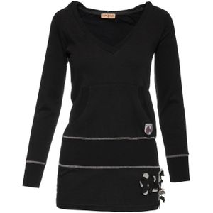 Tuniek - Zwart - Met Capuchon en Applicatiedetail