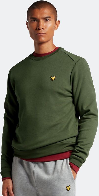 Lyle & Scott Sport Crew Neck Fly Fleece Jumper in Groente