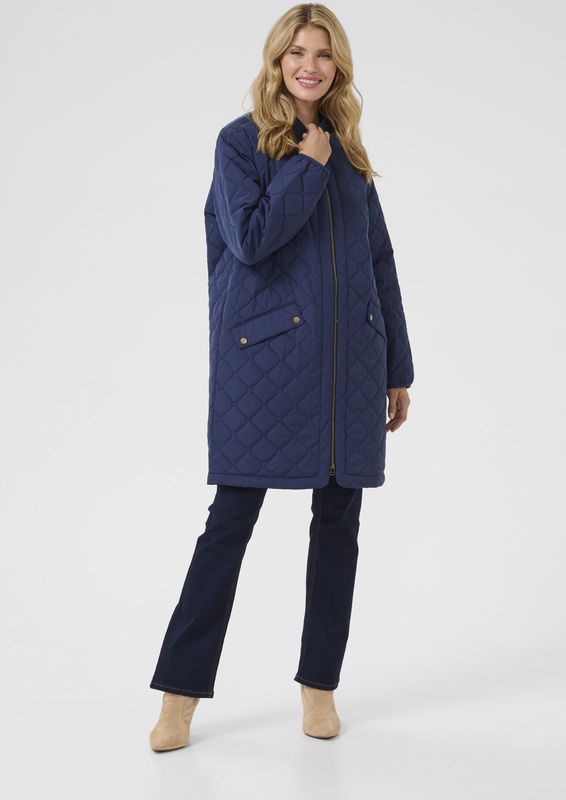 Cream - Arwen - Gewatteerde Jas - Nachtblauw