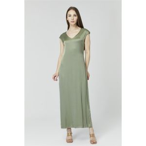 Robe fendue col en V