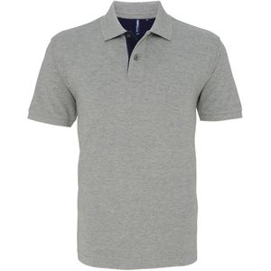 Asquith & Fox Heren Klassieke Pasvorm Contrast Poloshirt (Heide/Marine)