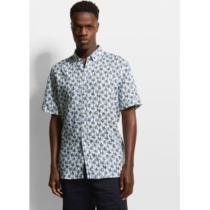 Bugatti Herren Shirt met palmopdruk