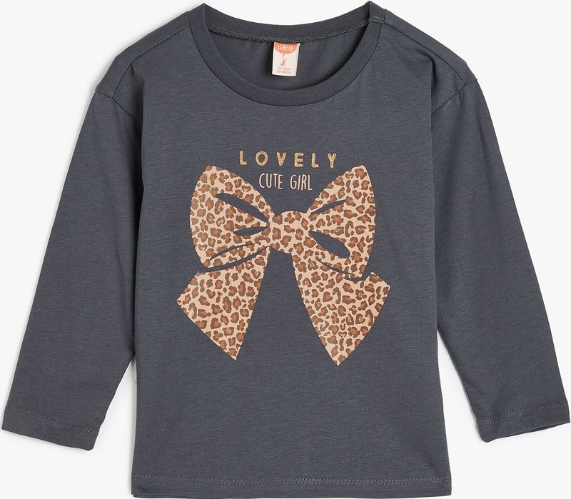 Koton - T-shirt - Lange Mouw - Ronde Kraag - Bci-katoen - Normale Lengte