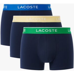 Heren Lacoste 3-Pack Stretch Katoenen Trunks in Multi kleur