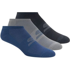 Skechers No-Show Sokken Heren (Set van 3) (Marine/Grijs/Zwart)