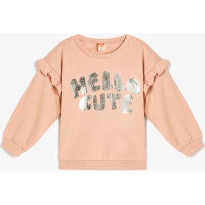 Koton - Sweatshirt - Oranje - Ronde Hals - Lange Mouw