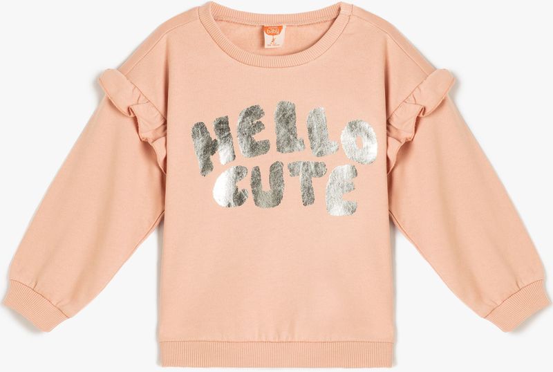 Koton - Sweatshirt - Oranje - Ronde Hals - Lange Mouw