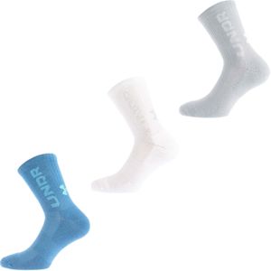 Under Armour Kinders/Kids Mid Calf Crew Sokken (Set van 3) (Blauw/Wit/Grijs)