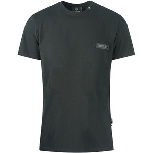 Philipp Plein Sport - T-shirt - Zwart - Lederen Patch Logo