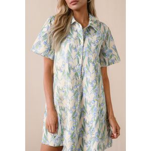 Bloemendruk Mini Overhemdjurk