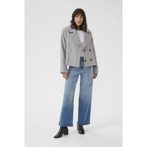 Kaffe - Tussenmantel 'Julia' - Lichtgrijs - Klassieke Mantel