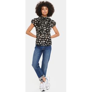 Top Regular fit Black Flower Shadows floral