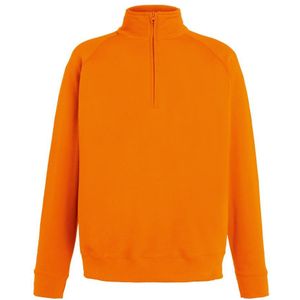 Fruit Of The Loom Heren lichtgewicht sweatshirt met ritssluiting (Oranje)