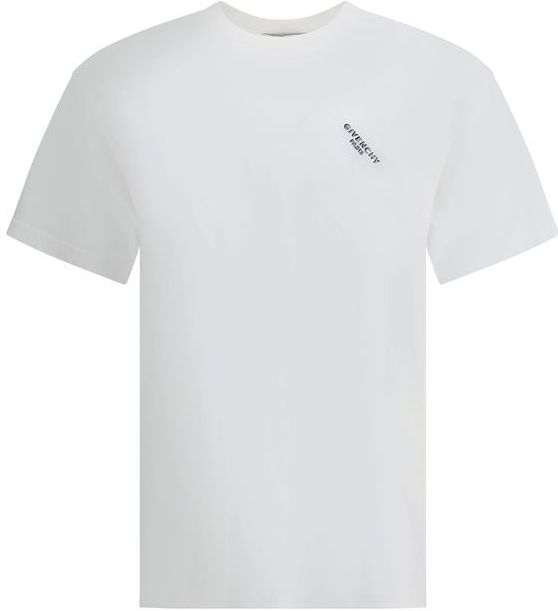 Givenchy - T-shirt - Wit - Logo T-shirt - Ribbed Crew Neck
