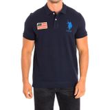 US Polo Assn. - Polo - Navy - Korte Mouwen - Contrasterende Reverskraag