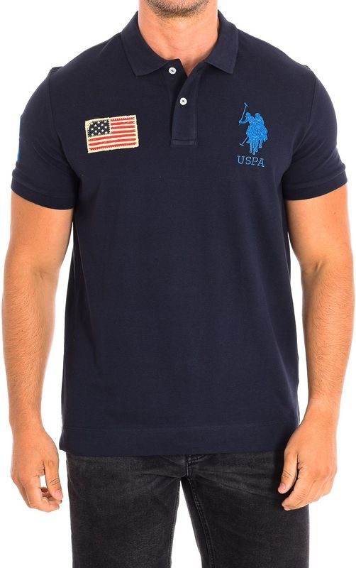 US Polo Assn. - Polo - Navy - Korte Mouwen - Contrasterende Reverskraag