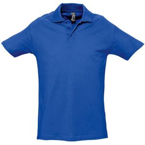 SOLS Heren Lente II Korte Mouw Zwaarlijvig Poloshirt (Koningsblauw) - Maat XL