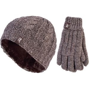 Heat Holders - Damesmuts en handschoenenset voor de winter - Fawn