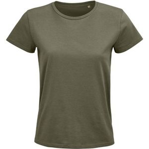 SOLS Dames/Dames Pioneer Organic T-shirt (Khaki) - Maat S