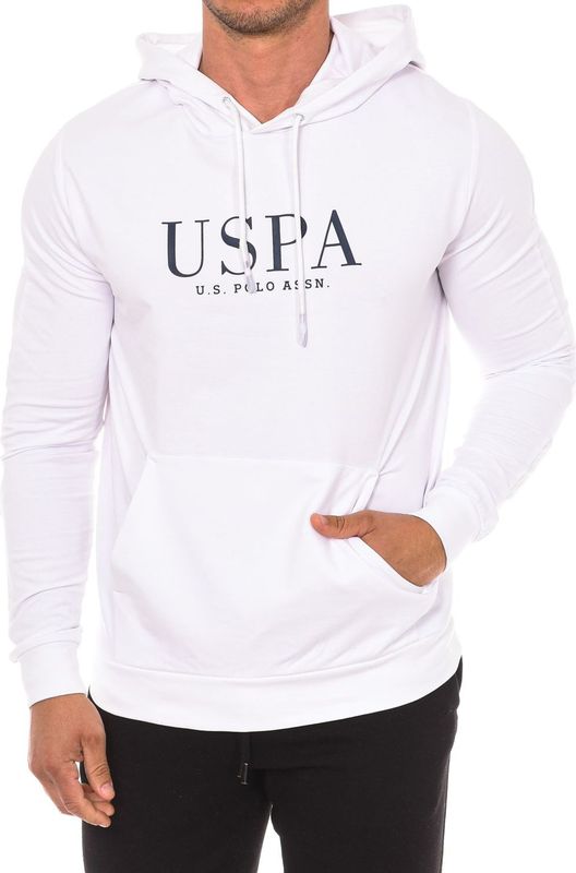 U.s. Polo Assn. - Hoodie - Wit - Heren - Met Verstelbaar Trekkoord