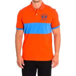 La Martina - TMP610-PK097 - Polo met Korte Mouwen - Oranje-blauw