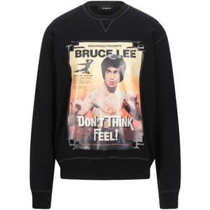 Dsquared2 Bruce Lee Don't Think Feel zwarte trui