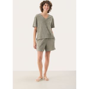 Part Two - Vetiver - T-shirt - Groen - Katoen - V-halslijn - Korte Mouwen