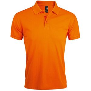 SOLS Heren Prime Pique Poloshirt Met Korte Mouwen (Oranje) - Maat 2XL