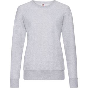 Fruit of the Loom Dames/Dames Lichtgewicht Lady Fit Raglan Sweatshirt (Heide Grijs)