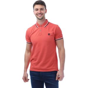 Timberland Heren Oyster River Logo Poloshirt (Roze)