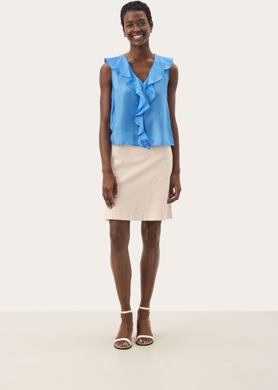 Mouwloos shirt Regular fit Marina blue