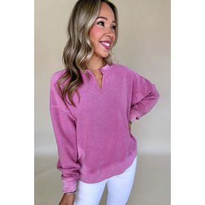 V-hals Relaxed Pullover Sweatshirt