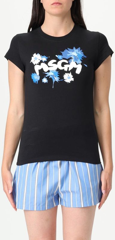 MSGM - Paint Splatter - T-shirt - Zwart