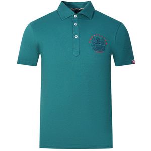 Aquascutum Aldis London Logo Green Polo Shirt