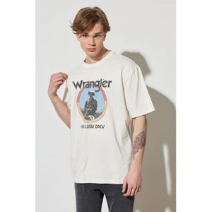 Wrangler - Americana T-shirt Gebroken Wit - Maat XL