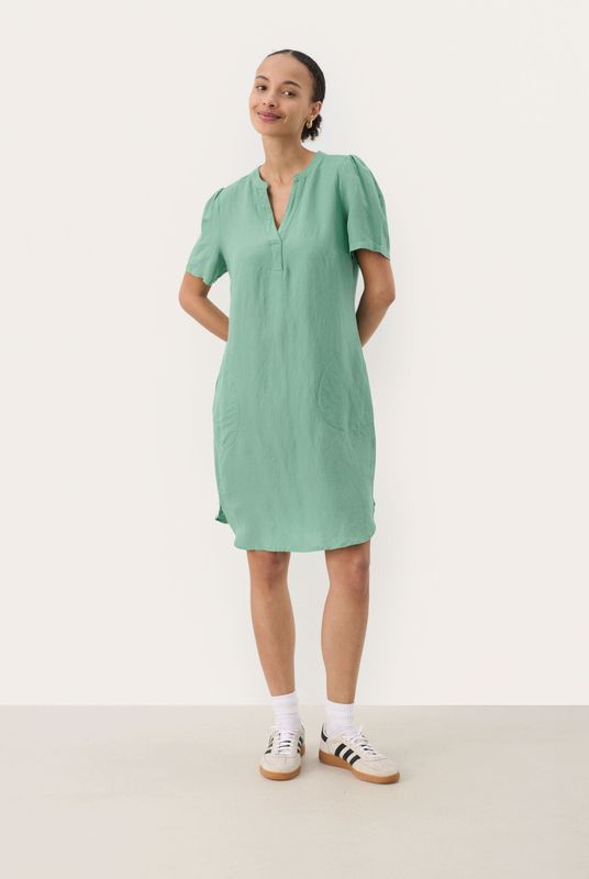 Part Two, Dames, Jurken, Groen, Maat: XS Linnen,