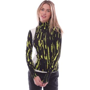 Ambush Dames/Dames Abstracte Schildpadhals Top met Lange Mouwen (Geel/zwart)