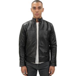 Heren - Bikerjack - Zwart - Amsterdam - Leren Jas
